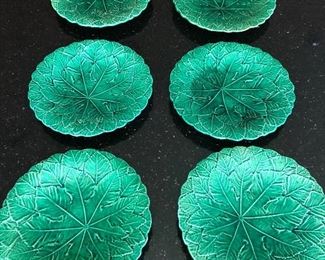 Vintage Majolica Leaf Plates (set of 6)
