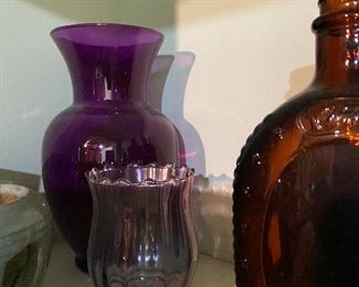 2 Purple Vases $8.00