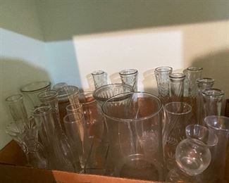 All Clear Glass Vases $25.00