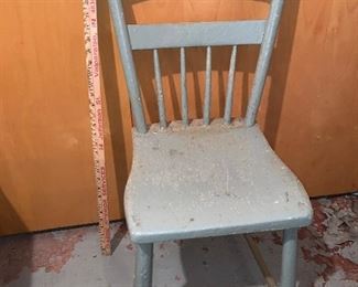Blue Wood Chair $10.00