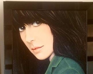 Signed and numbered portrait of Grace Slick...by Grace Slick!  Personalized on the back