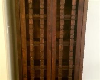 Mexican tall hand crafted cabinet