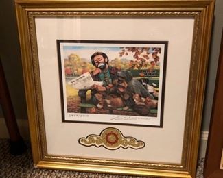 Emmett Kelly “Keep Off the Grass” signed and numbered print
