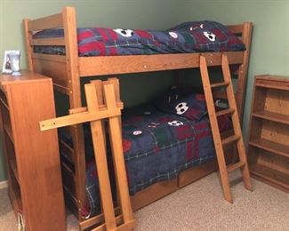 Bunk beds - includes rails to separate them and ladder!