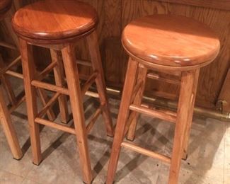 A total of 6 swivel barstools (only 2 shown)