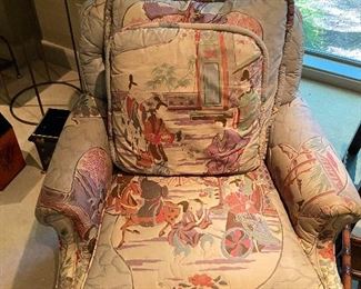 Swivel Club chairs - one of a pair with one ottoman asking $140 for the set.  Matching sofa sold separately 