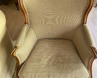 Antique upholstered and wood carved  armchair in great condition $590