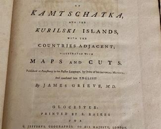 The History of Kamtschatka $3800 title page