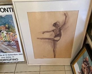 Ned Mueller "Ballerina" sketch $240