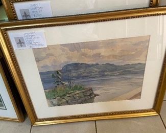 Original watercolor lake scene $190 or best offer