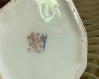 KPM stands for Königliche Porzellan Manufaktur (German saxonian porcelain factory)