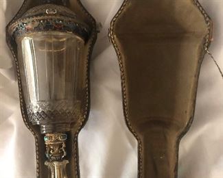 Lidded  chalice with leather case Italian mid-19th century chalice as found - there is a crack in the base $2500 or best offer