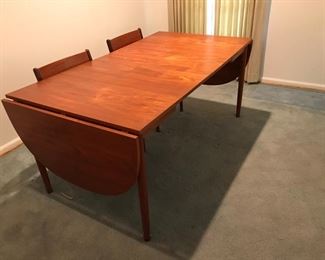 Full size table with sides dropped down