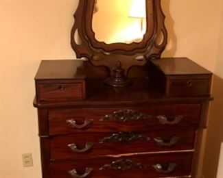Vintage dresser with vanity mirror
