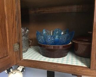 More pottery and glass bowls