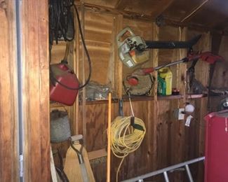 Tools, drop cords, ladders