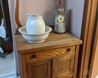 Washstand with bowl and pitcher