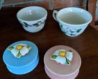 Dogwood trinket boxes and cups