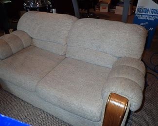SOFA & LOVESEAT WITH WOOD DETAILS