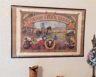 vintage union stock yards poster