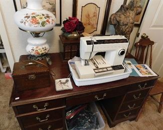 Wards sewing machine, desk