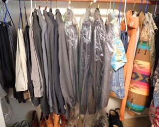 Nice men's clothing. Some of these suits were very expensive and are in great condition.