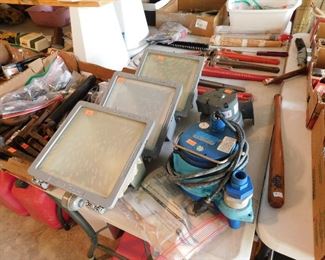 Little Giant sump pump, new lights, misc.