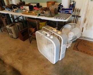 fans, elect. heaters