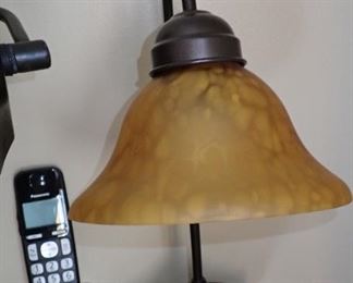AMBER GLASS SIDE LAMP