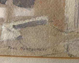 Art Watercolor Paul Montgomery 1952