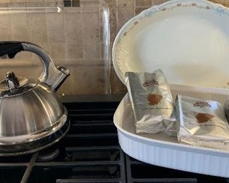 Tea Kettle, Corning White