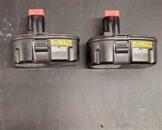 (2) 18V Dewalt Drill Batteries