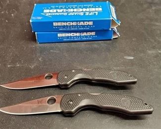(2) Benchmade 830, 830S Folding Knives
