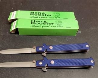 (2) Hen & Rooster Folding Knives