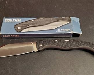 Cold Steel X2 Voyager Clip Point Knife 29xxc Rare Version With Vg-1 Steel Japan