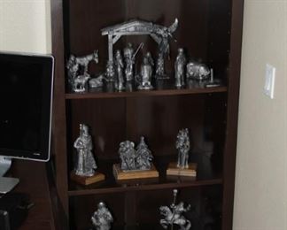 Collection of Limited Edition Michael Ricker Pewter Christmas Sculptures 