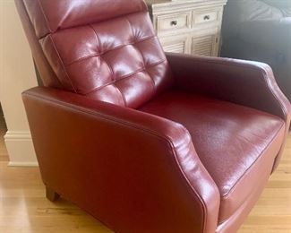 Red leather recliner
