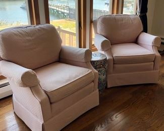 Vintage pair armchairs 