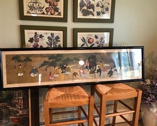 Antique Chinese Wedding Procession painting on silk