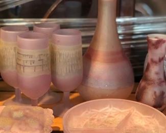Israel glass decanter set 