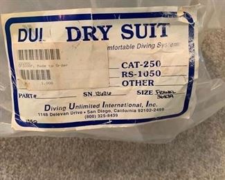 Dui Dry Suit for deep water dives - complete suit, costs 2k
