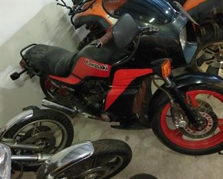 1985 Kawasaki GPZ-550 has 38,536 miles and is represented by Tag Receipt/Bill of Sale only.  Bike does have a reserve and seller reserves the right to reject any bid.  Bike is sold AS_IS.
