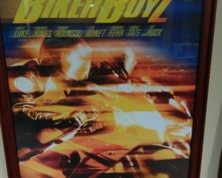 Original poster for Biker Boyz mounted/framed in mint condition.  Size is 43" tall x 29 1/2" wide.