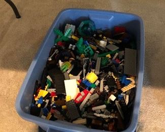 Full bin of Legos