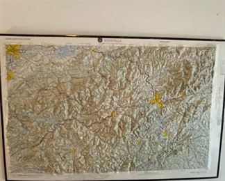 Mountain relief map (Knoxville)