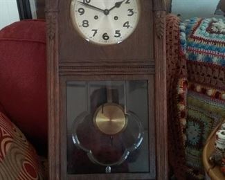 Antique clock w/key 