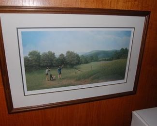 signed prints all over the house