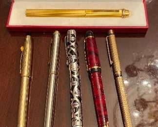 Vintage Pens, Cartier 18k + more