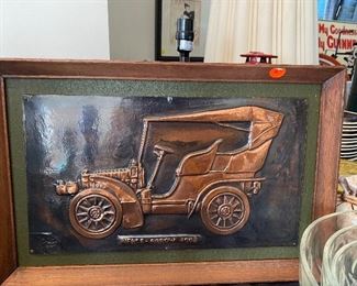 Copper Antique Car Artwork