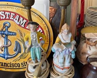 Vintage Beer Sign and Lamps